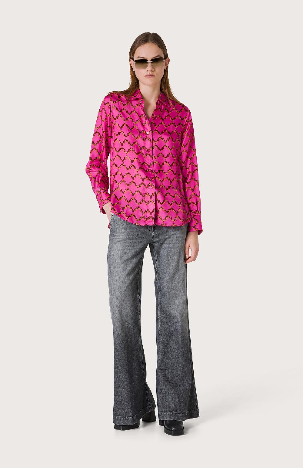 Seventy Camicia classica con fantasia - Col. Rosa