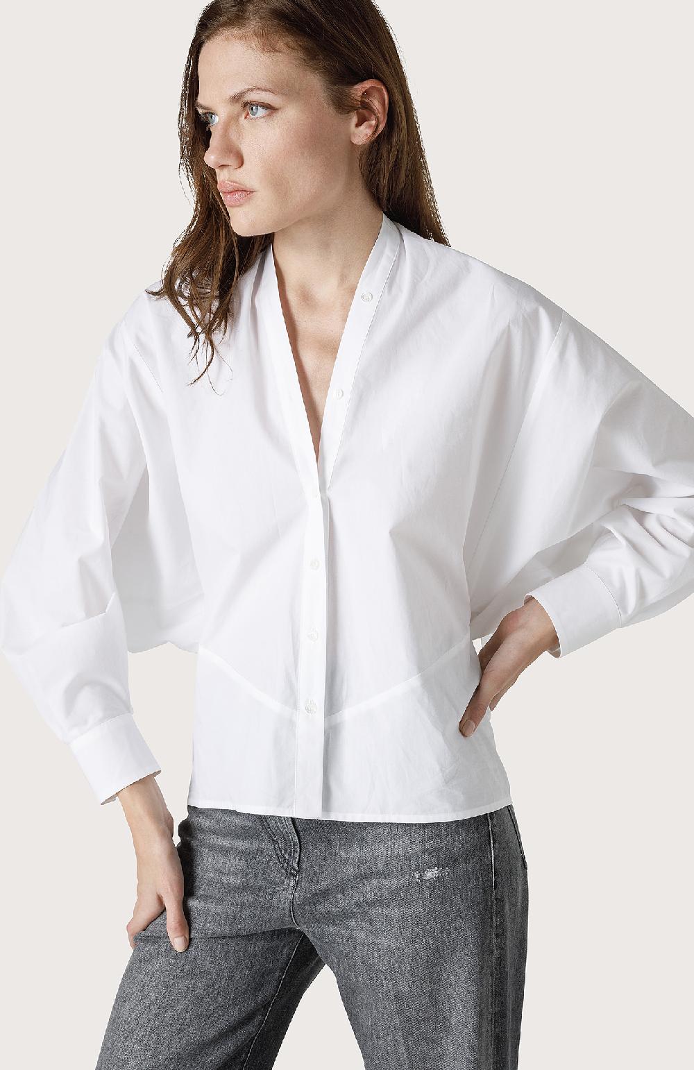 Seventy Camicia Con Collo A V - Col. Bianco