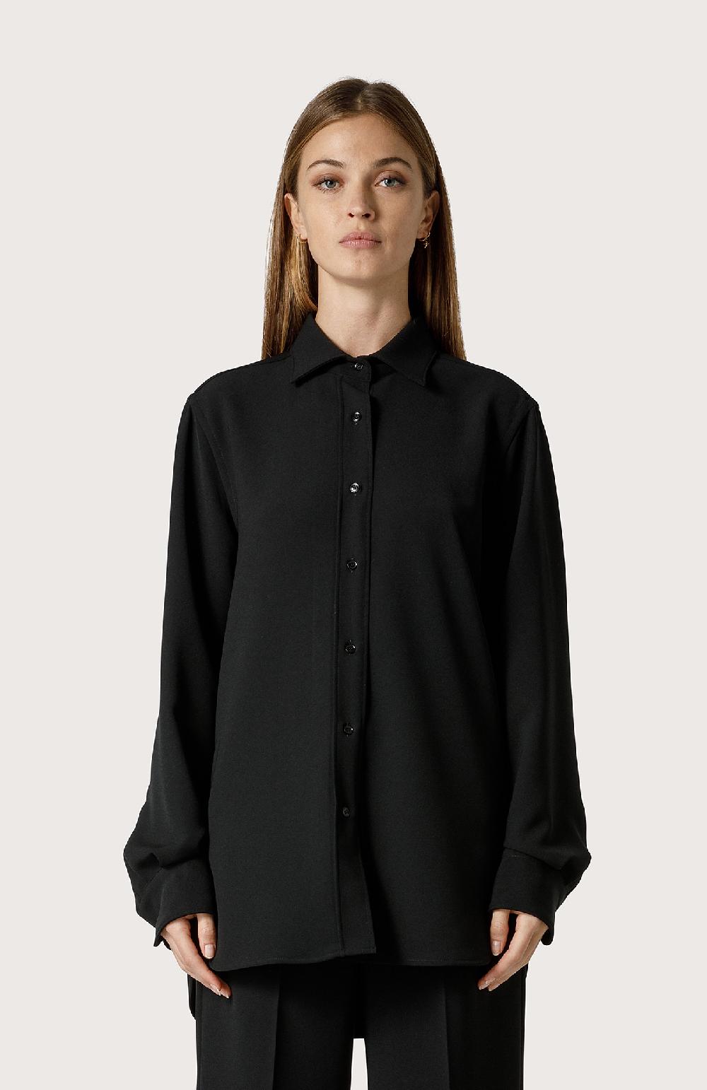 Seventy Camicia In Cady Stretch - Col. Nero