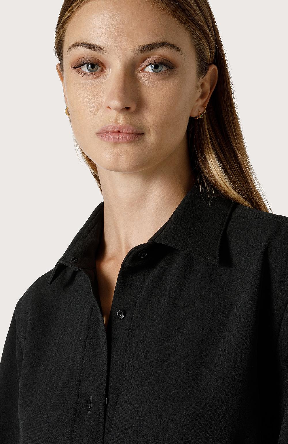 Seventy Camicia In Cady Stretch - Col. Nero