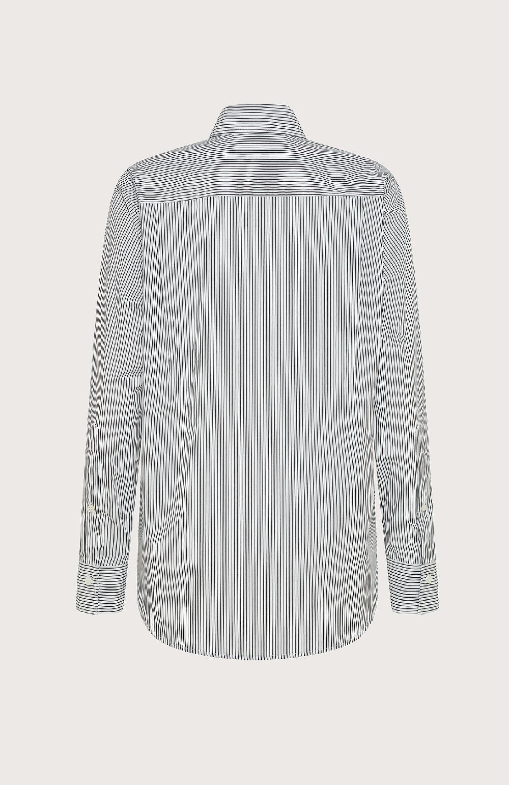 Seventy Camicia In Cotone A Righe - Col. Nero