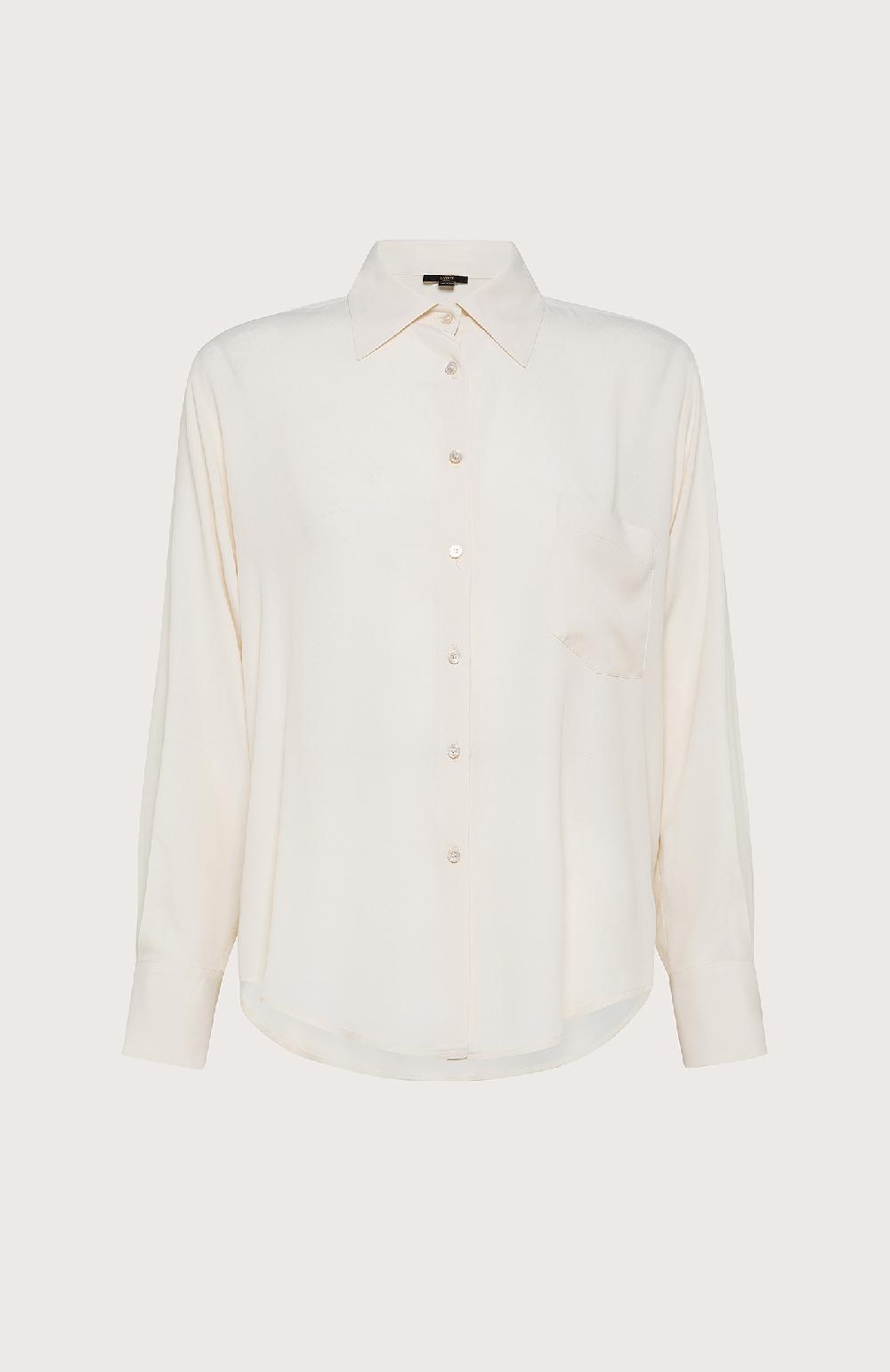 Seventy Camicia in crêpe di misto seta - Col. Bianco