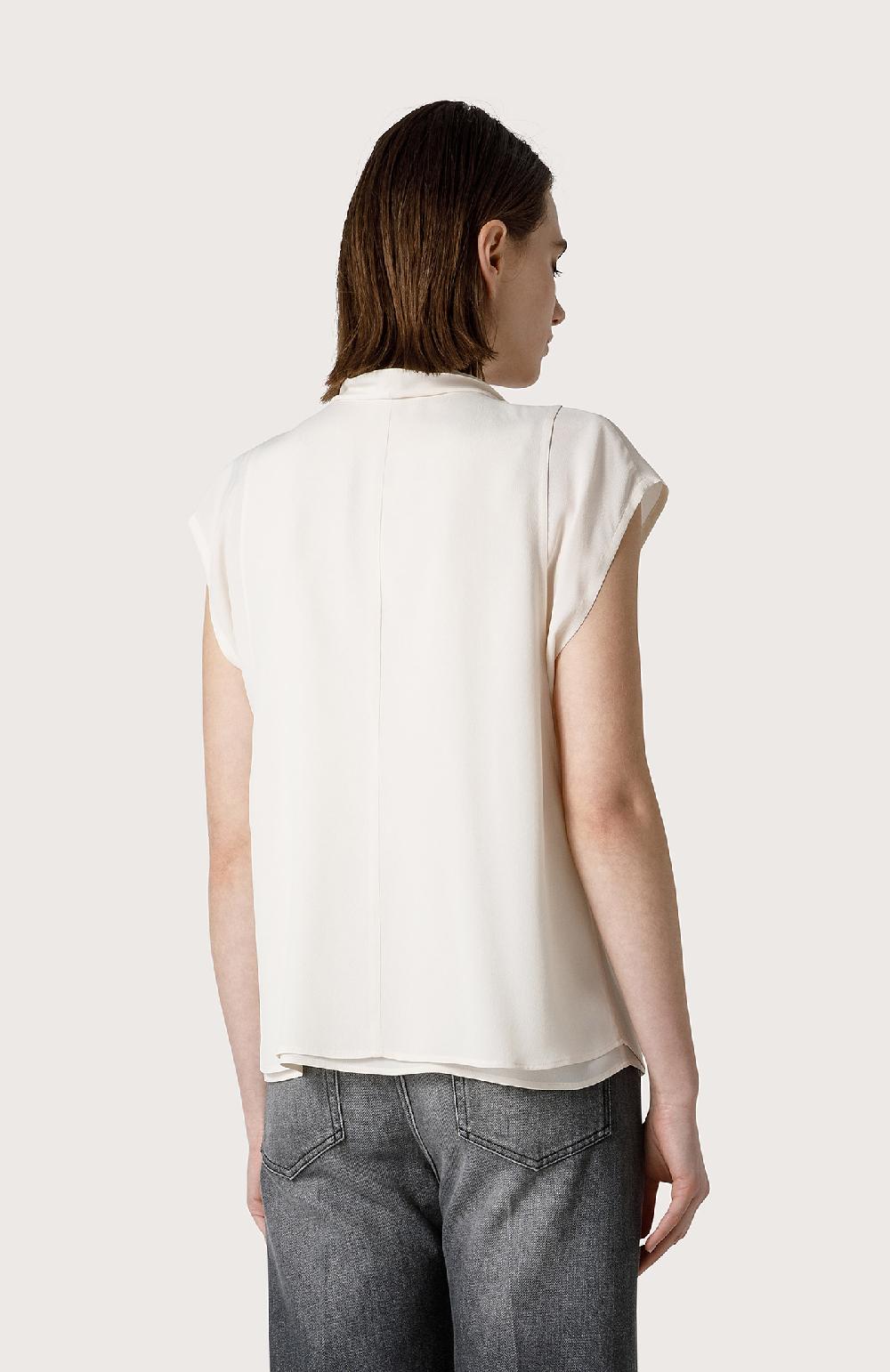 Seventy Camicia In Misto Seta - Col. Bianco