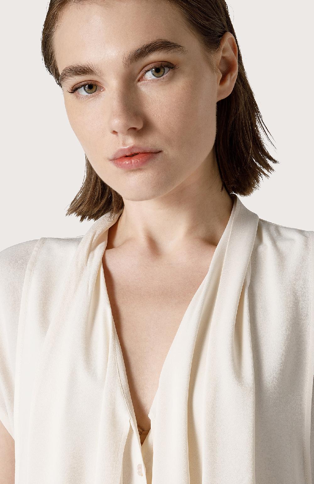 Seventy Camicia In Misto Seta - Col. Bianco