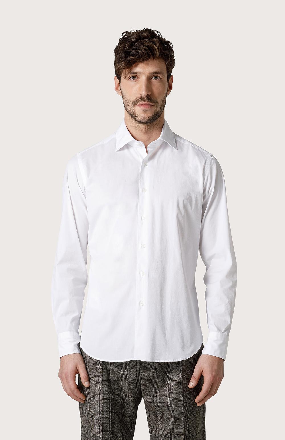 Seventy Camicia In Popeline Stretch - Col. Bianco