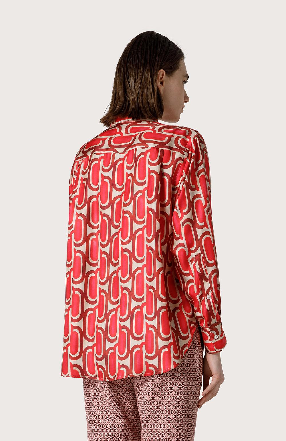 Seventy Camicia In Twill Di Seta - Col. Rosa