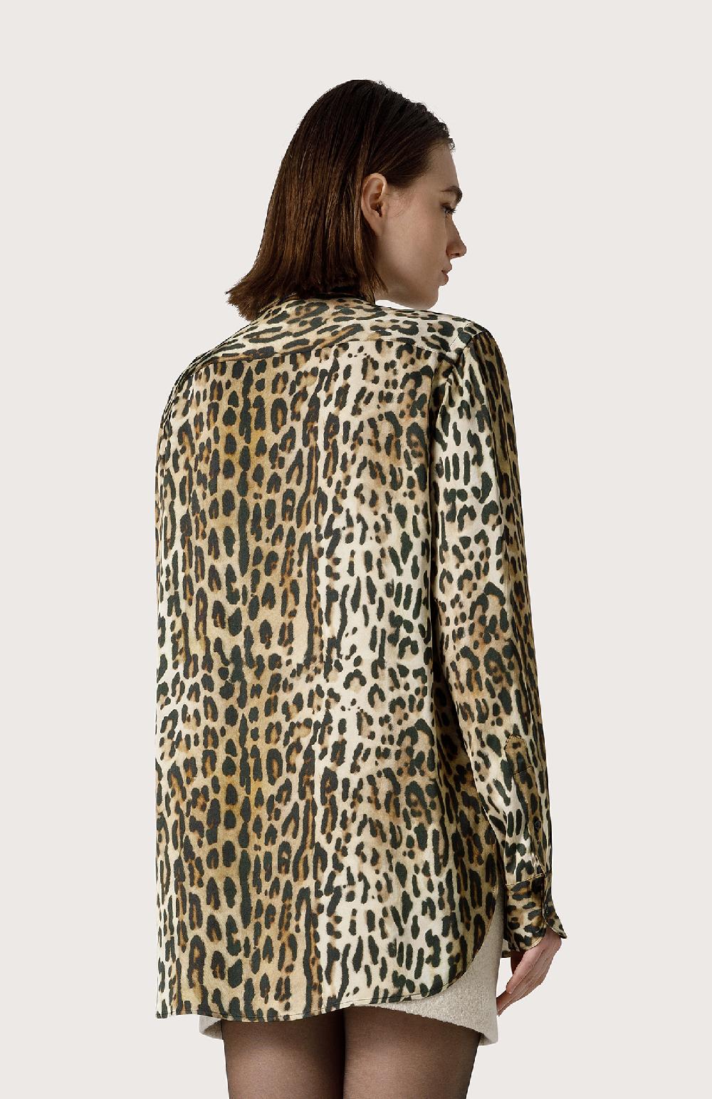 Seventy Camicia In Viscosa Animalier - Col. Neutro