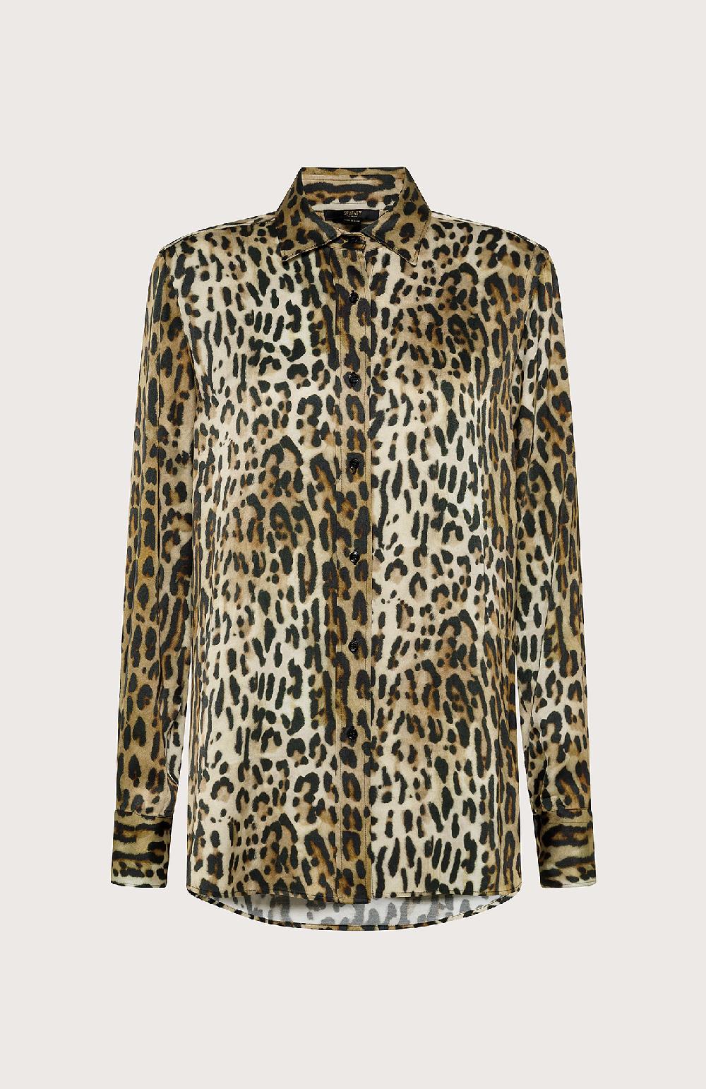 Seventy Camicia in viscosa animalier - Col. Neutro