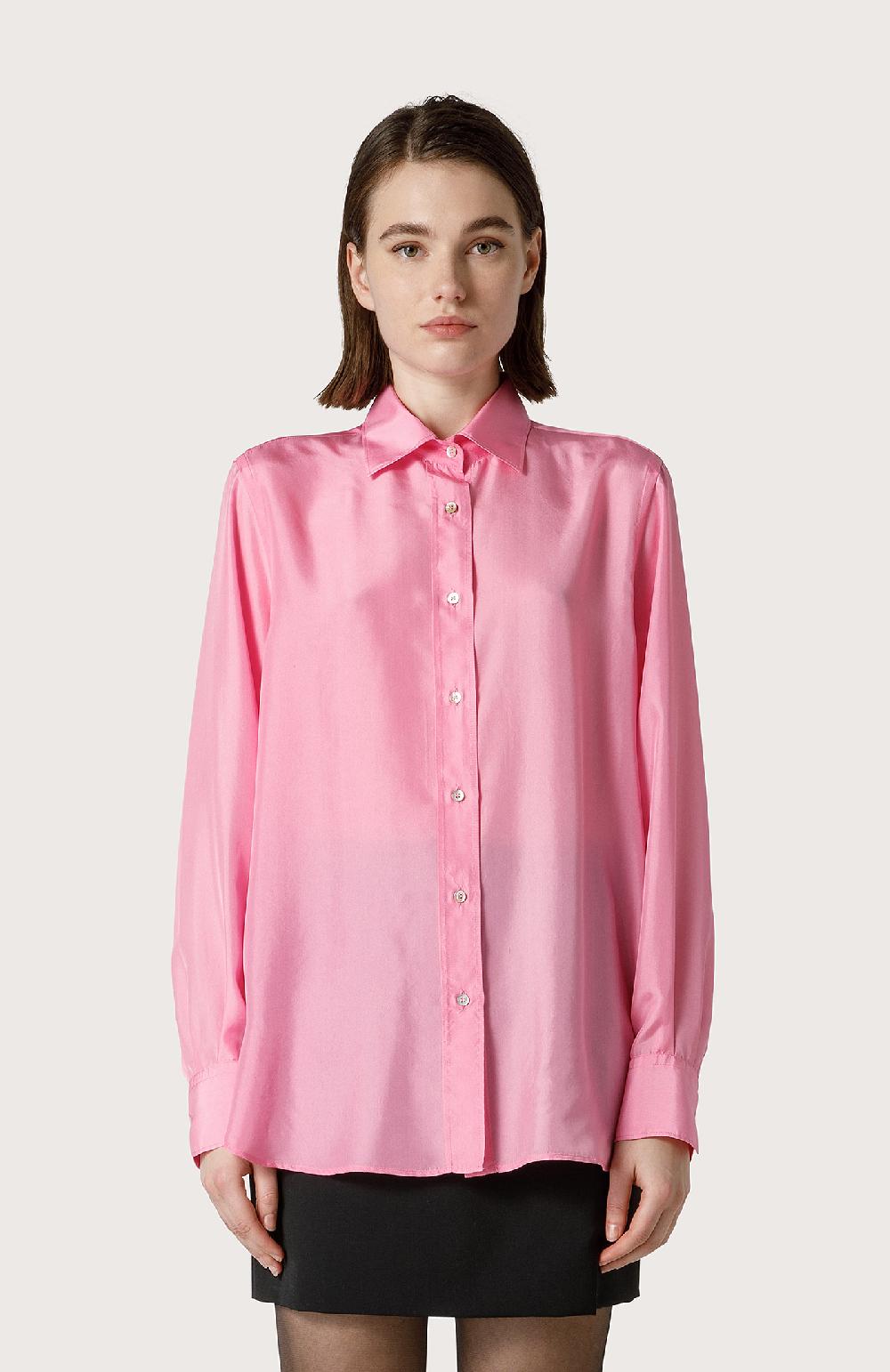 Seventy Camicia Maschile In Seta - Col. Rosa