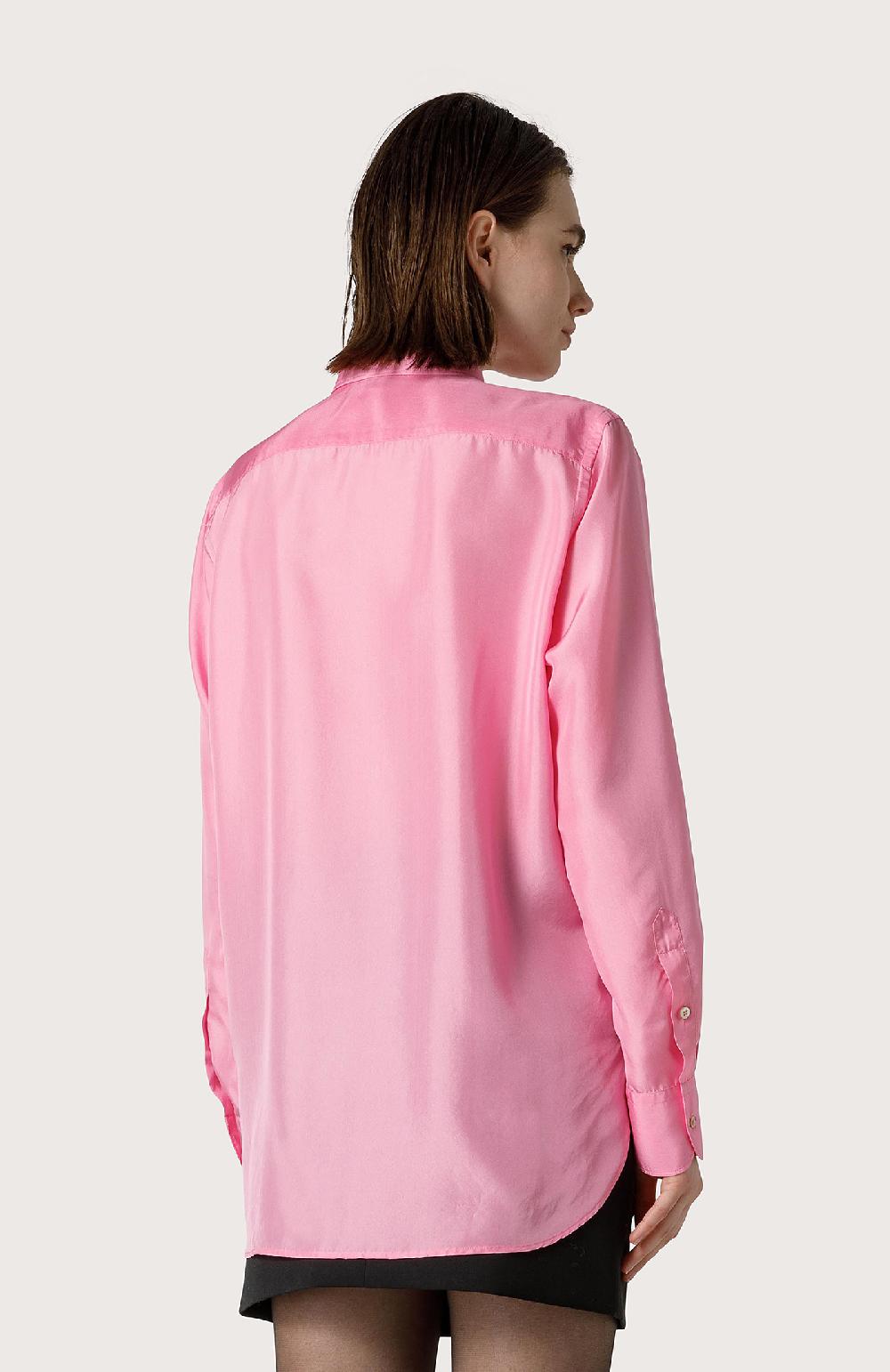 Seventy Camicia Maschile In Seta - Col. Rosa