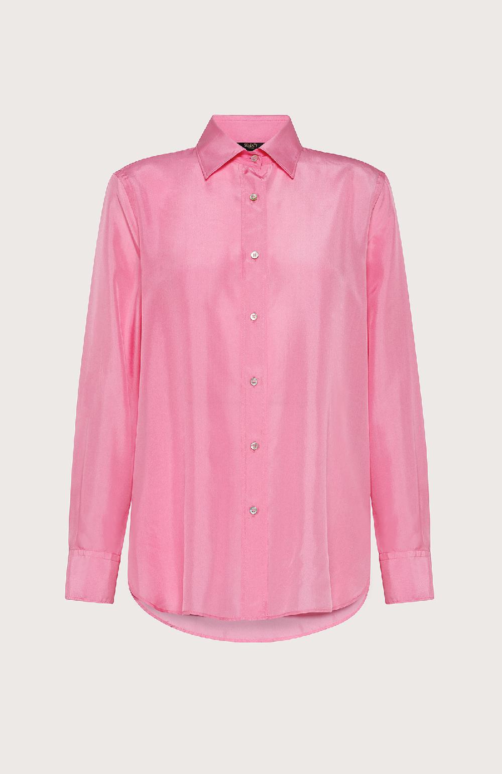 Seventy Camicia maschile in seta - Col. Rosa