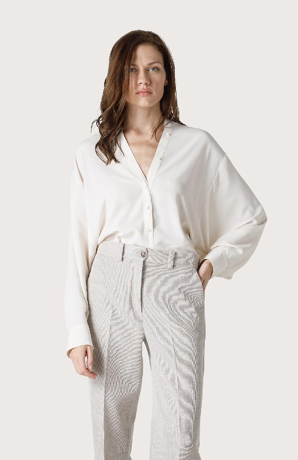 Seventy Camicia Morbida Con Collo A V - Col. Bianco