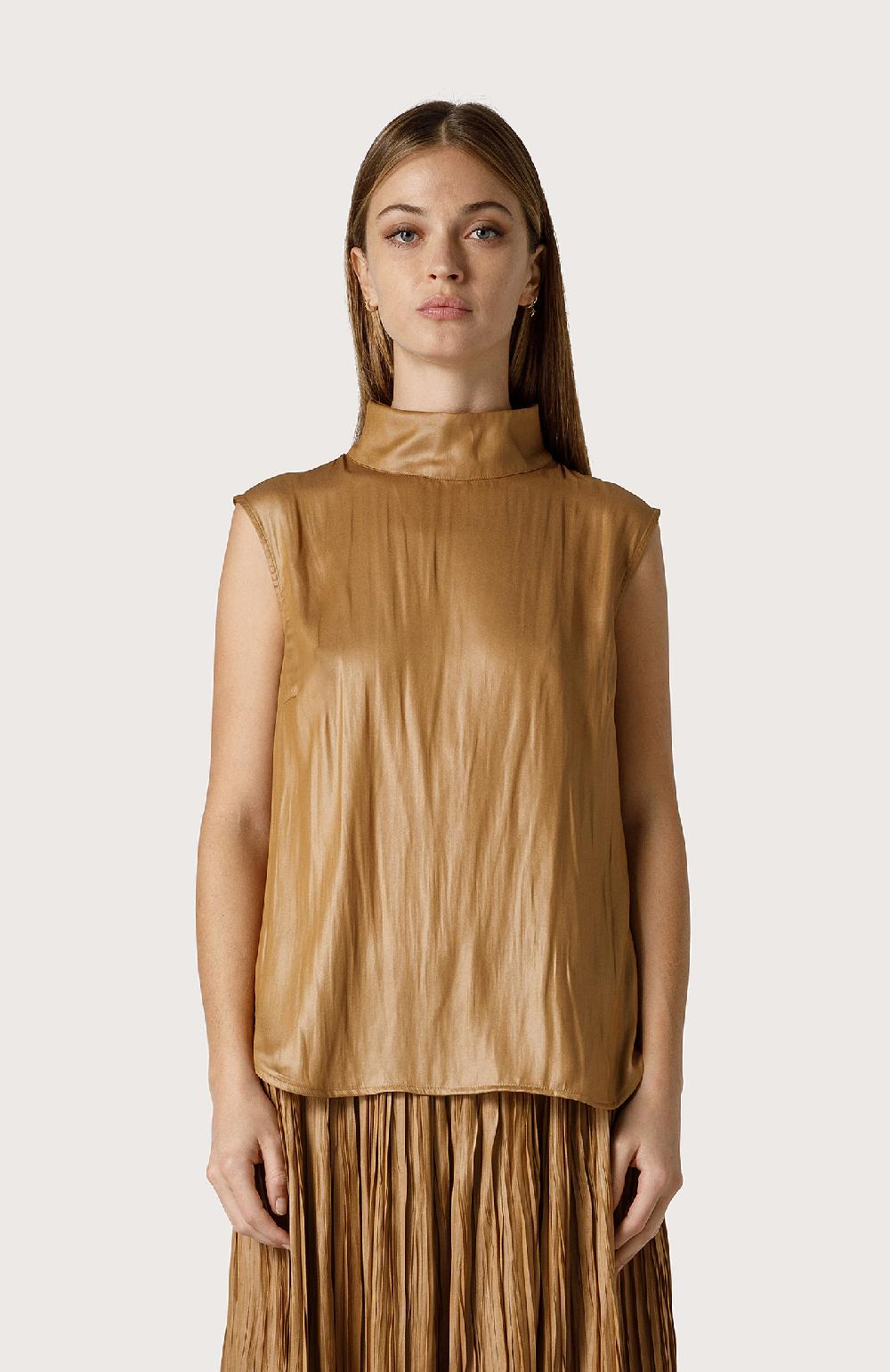 Seventy Camicia Smanicata Effetto Pelle - Col. Neutro