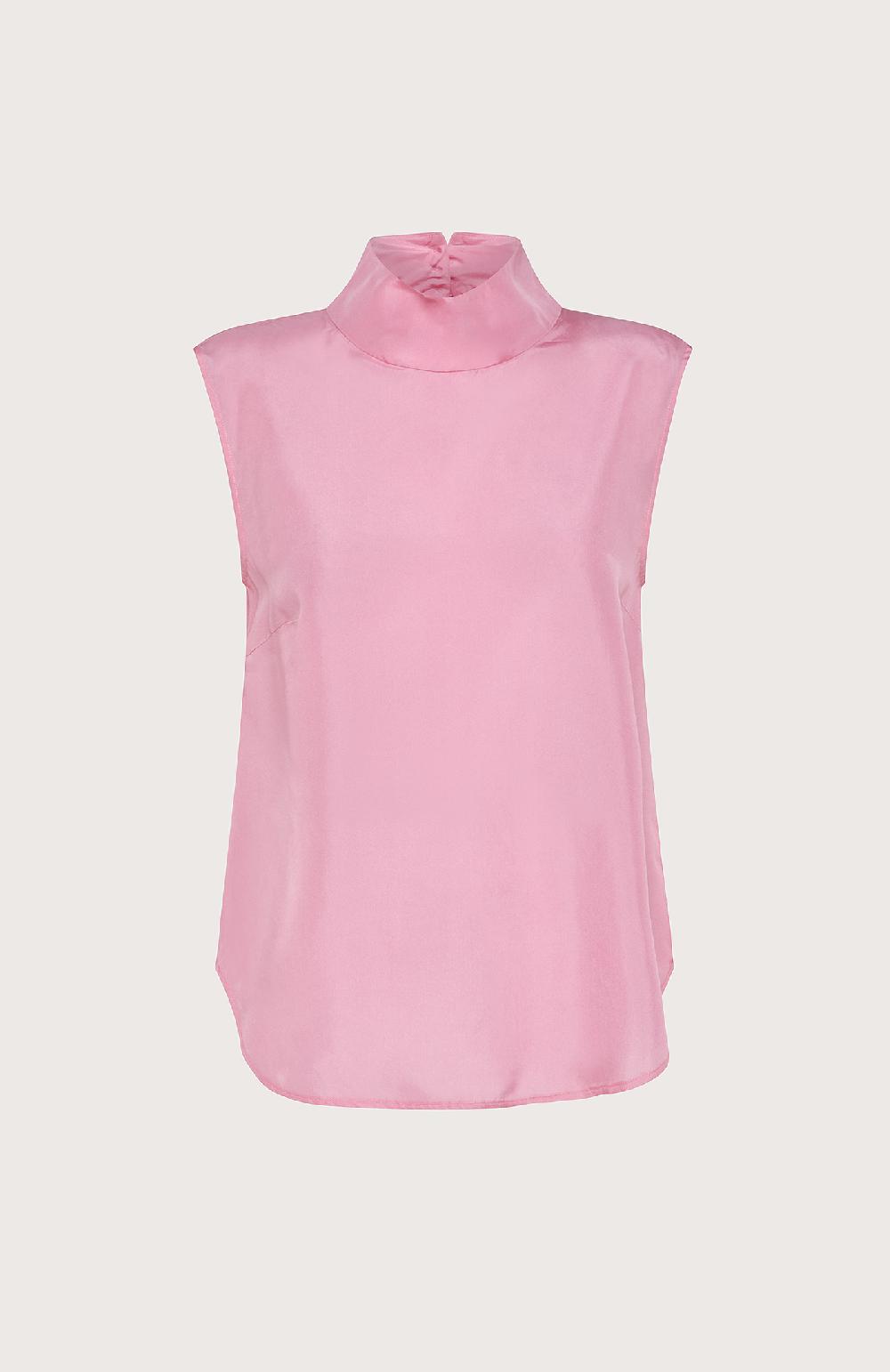 Seventy Camicia Smanicata In Seta - Col. Rosa