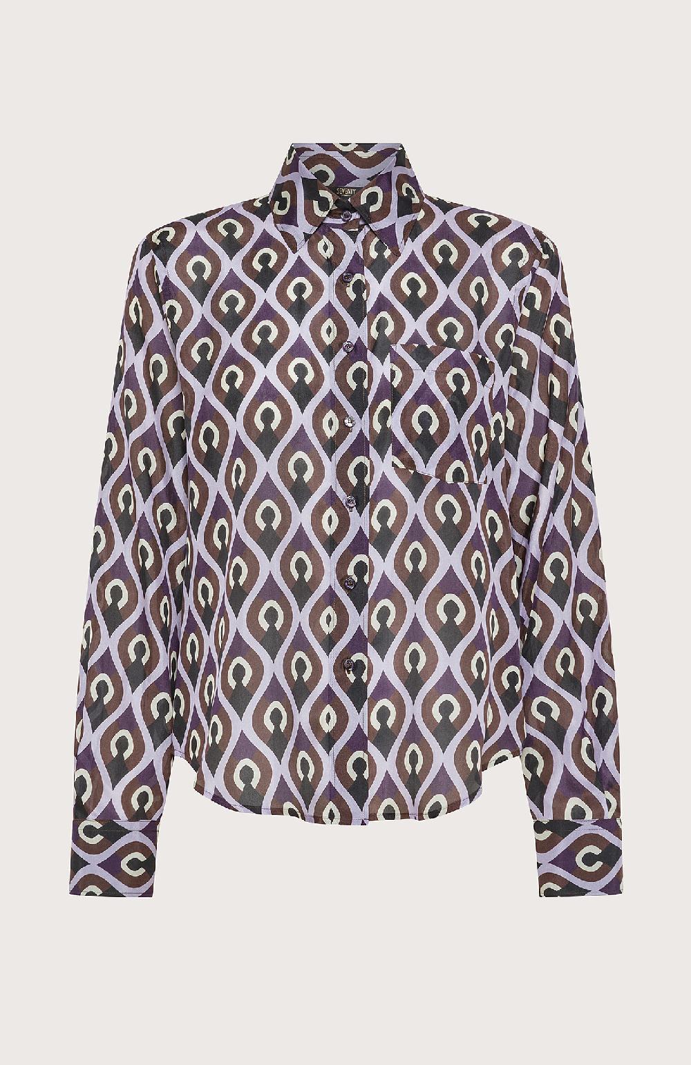 Seventy Camicia stile uomo con fantasia - Col. Viola