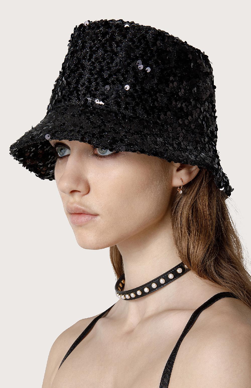 Seventy Cappello Pescatore In Paillettes - Col. Nero