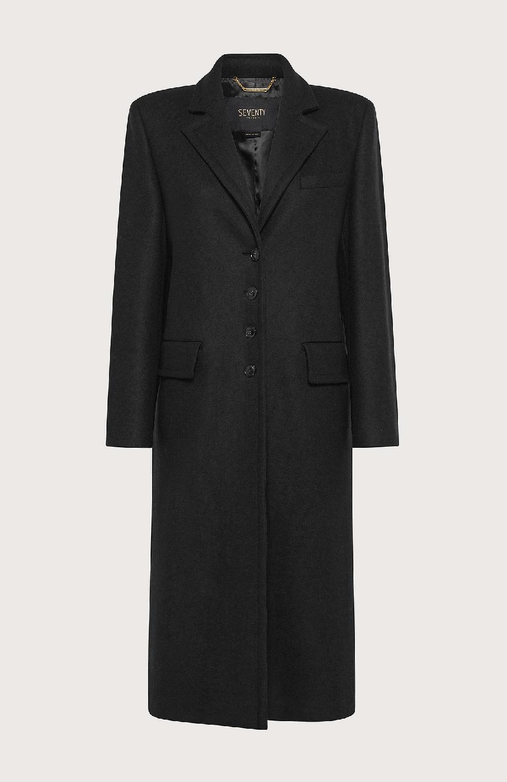 Seventy Cappotto A Quattro Bottoni - Col. Nero