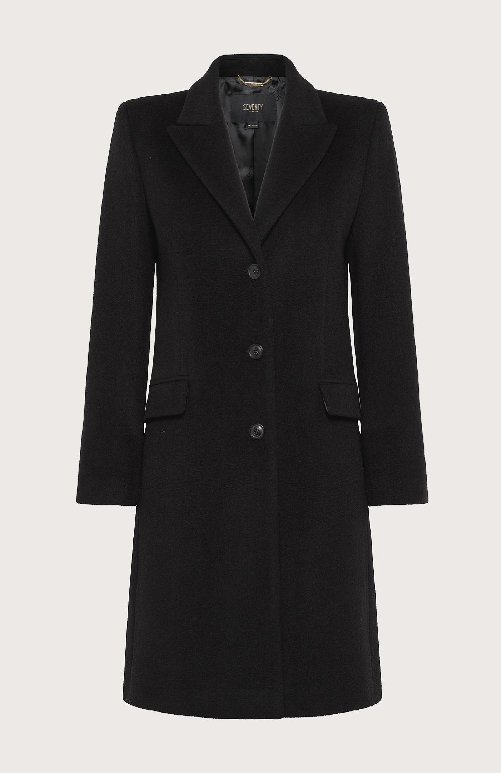 Seventy Cappotto a tre bottoni - Col. Nero