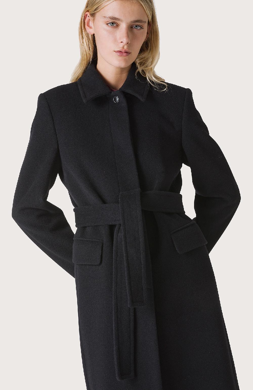 Seventy Cappotto Con Cintura - Col. Nero