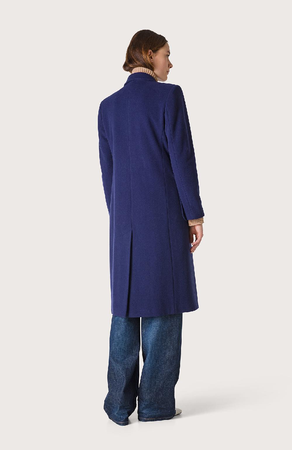 Seventy Cappotto Doppiopetto Al Ginocchio - Col. Blu