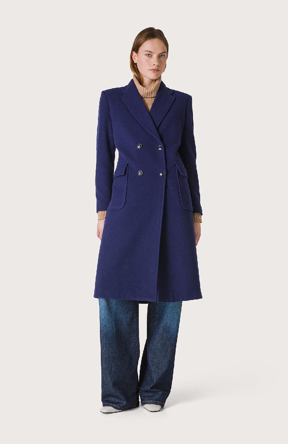 Seventy Cappotto doppiopetto al ginocchio - Col. Blu