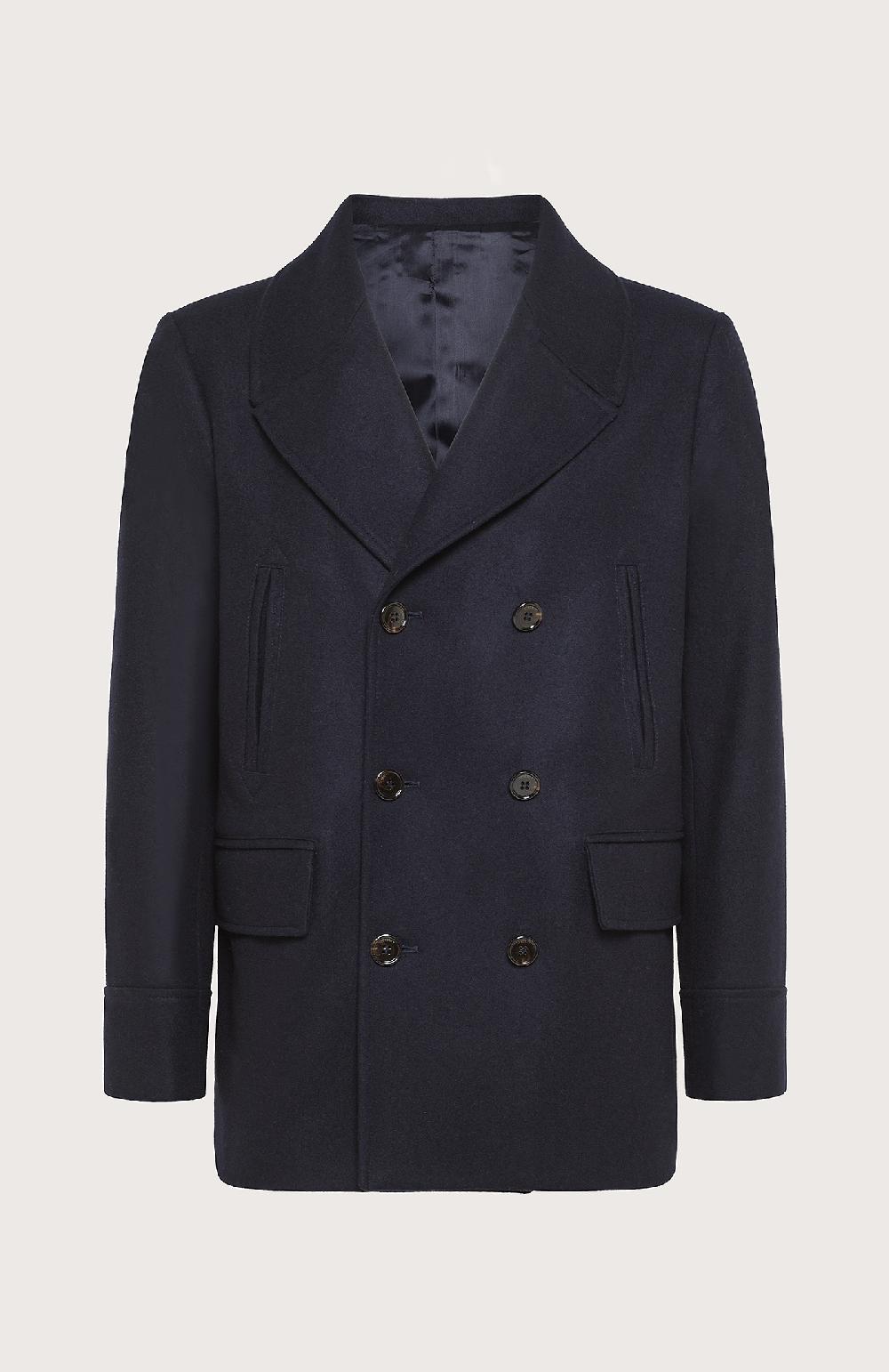 Seventy Cappotto doppiopetto con pistagna - Col. Blu