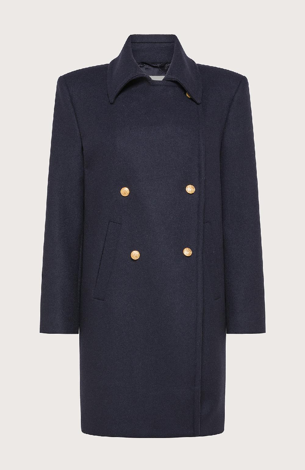 Seventy Cappotto Dopppiopetto In Panno - Col. Blu