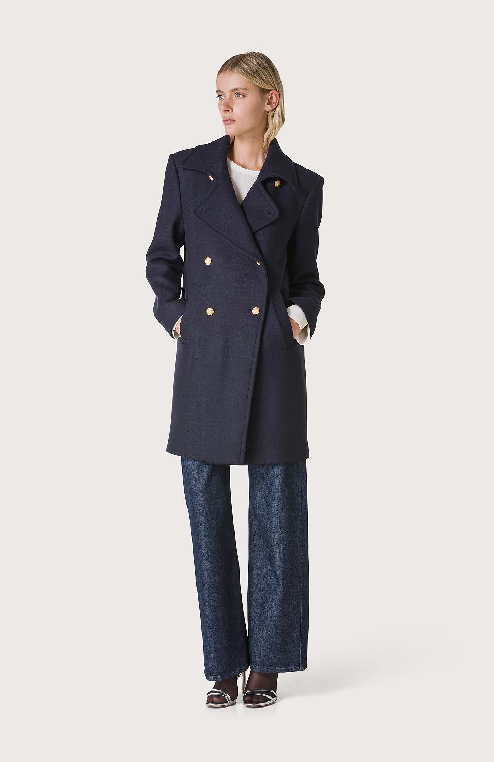 Seventy Cappotto dopppiopetto in panno - Col. Blu