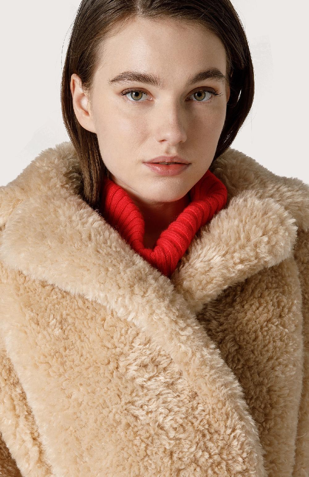 Seventy Cappotto In Eco Pelliccia - Col. Neutro