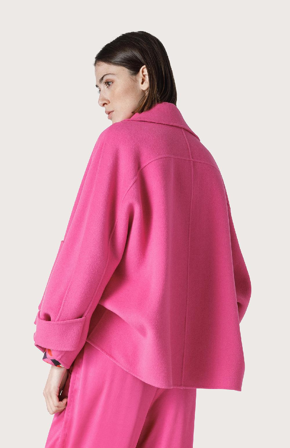 Seventy Cappotto Mantellina In Double - Col. Rosa