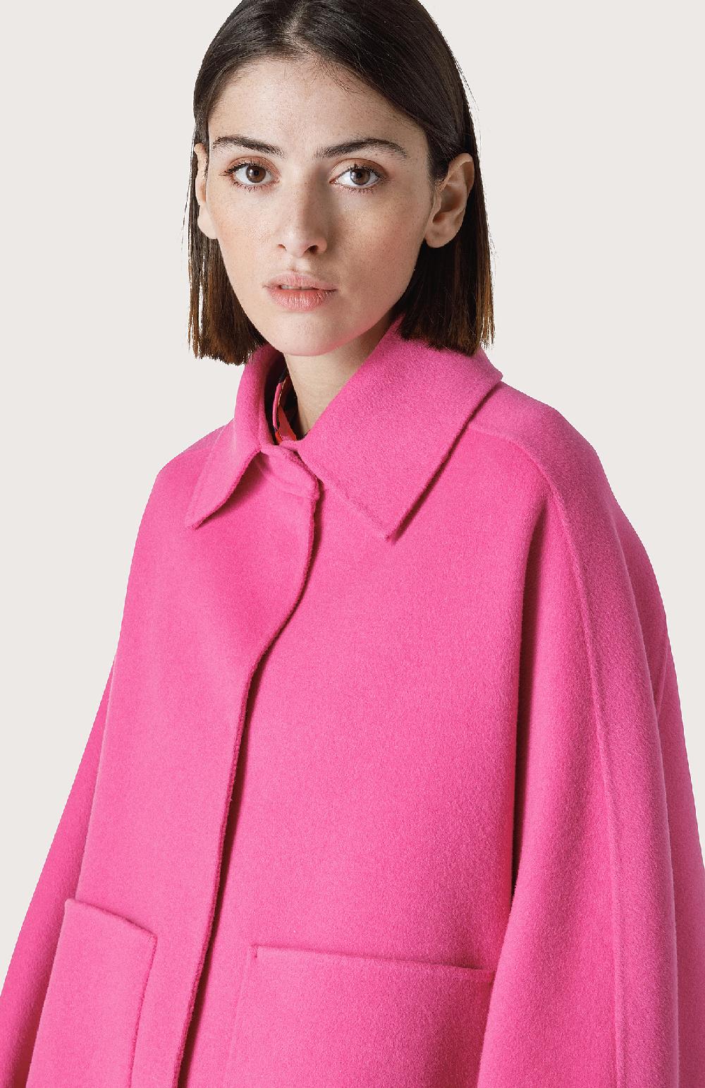 Seventy Cappotto Mantellina In Double - Col. Rosa