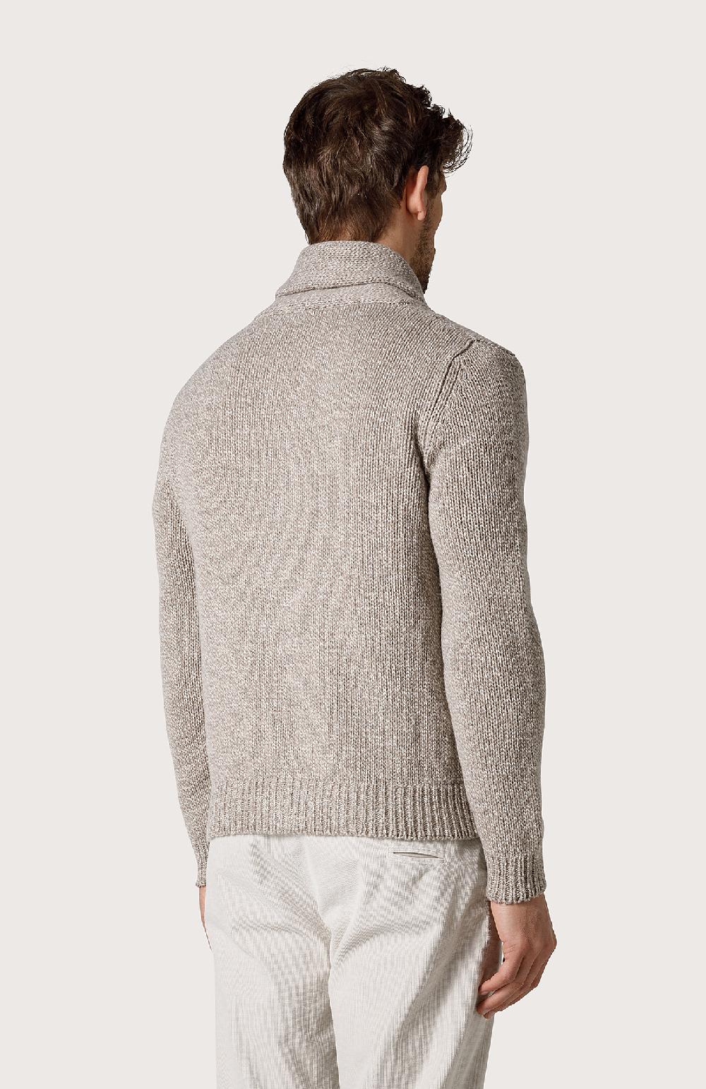 Seventy Cardigan Con Collo A Scialle - Col. Neutro