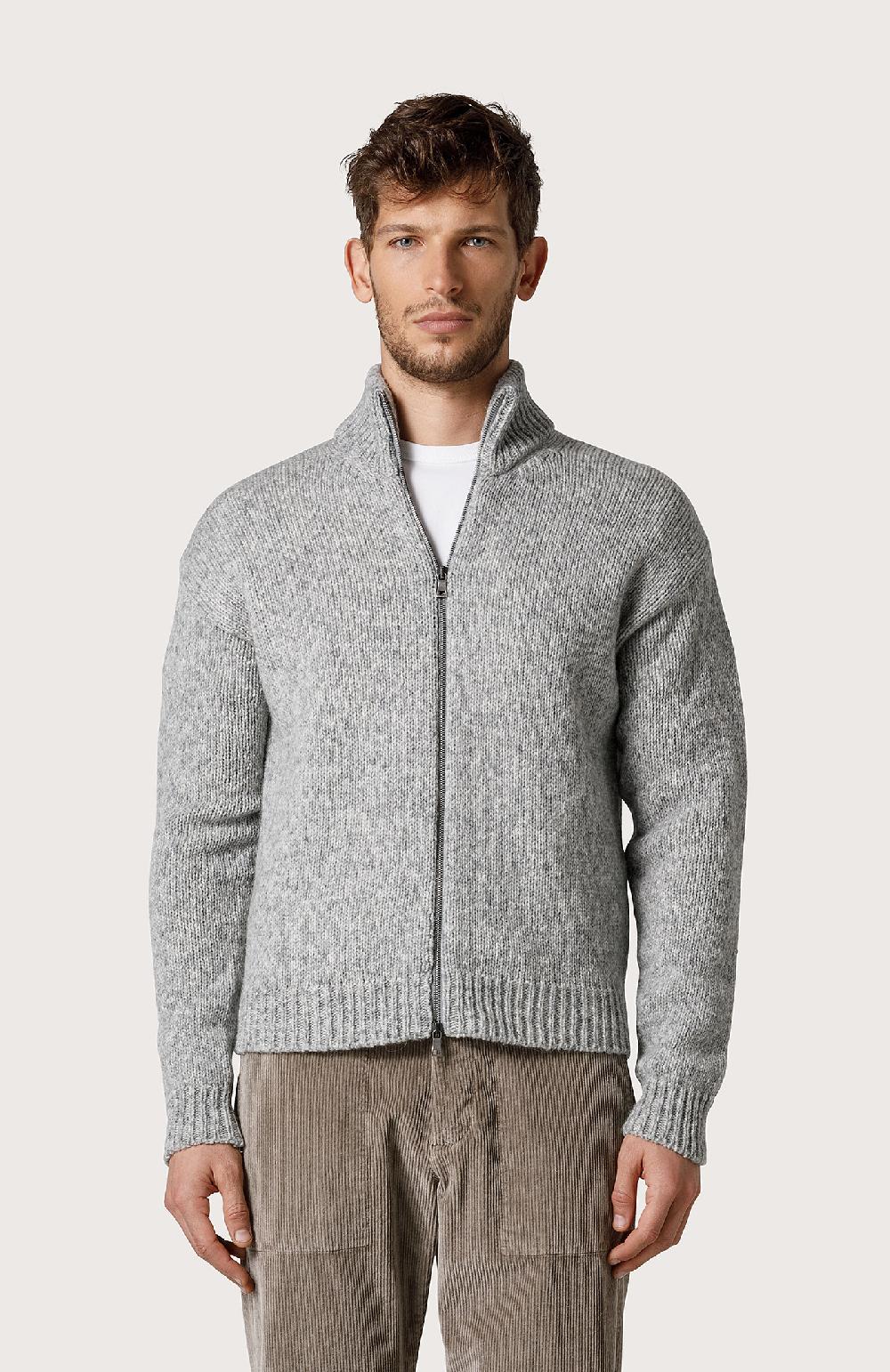 Seventy Cardigan Con Zip - Col. Grigio