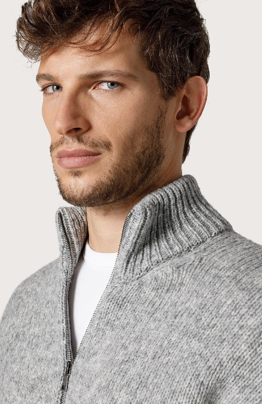 Seventy Cardigan Con Zip - Col. Grigio