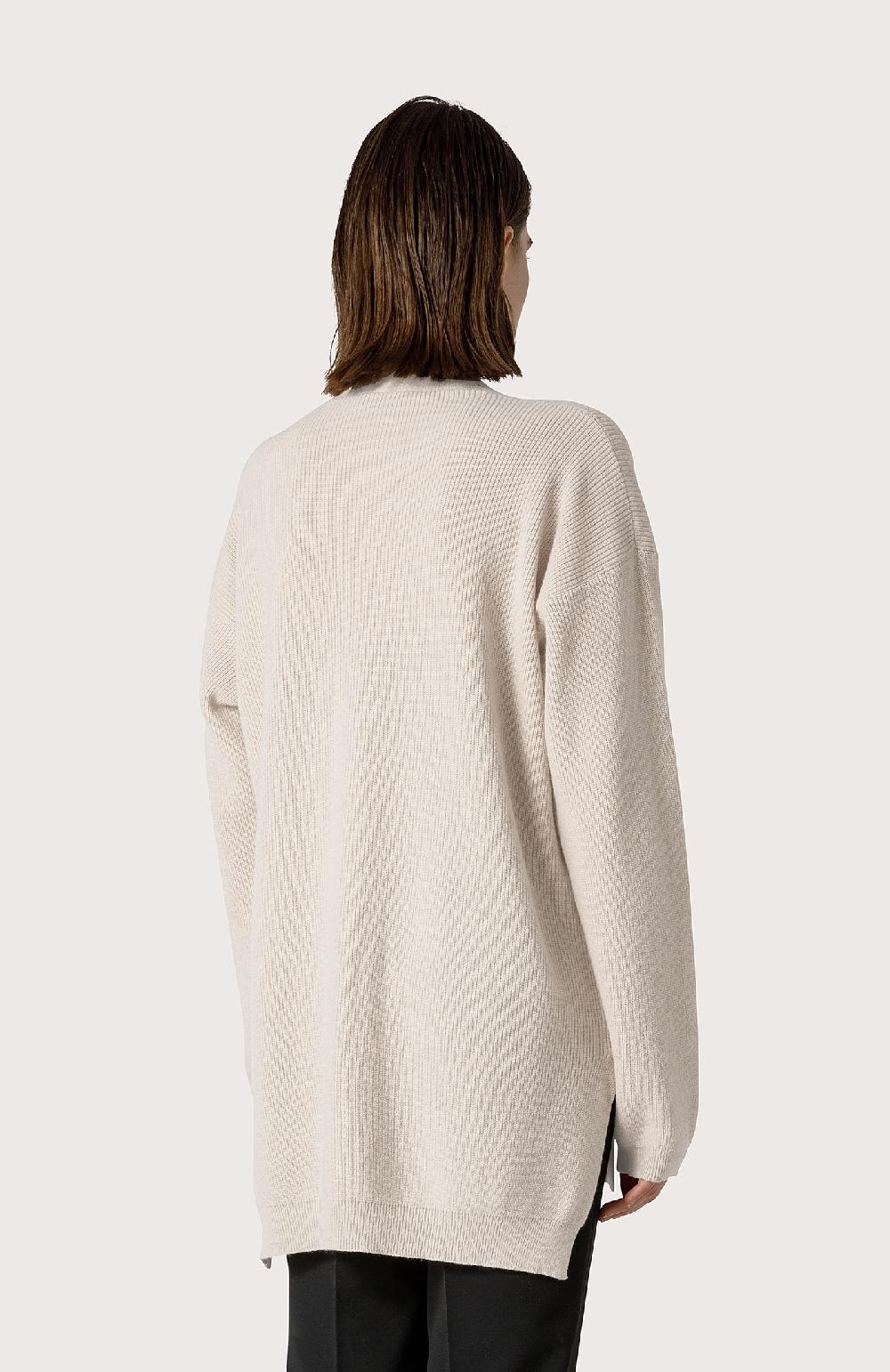 Seventy Cardigan Over In Misto Cashmere - Col. Bianco