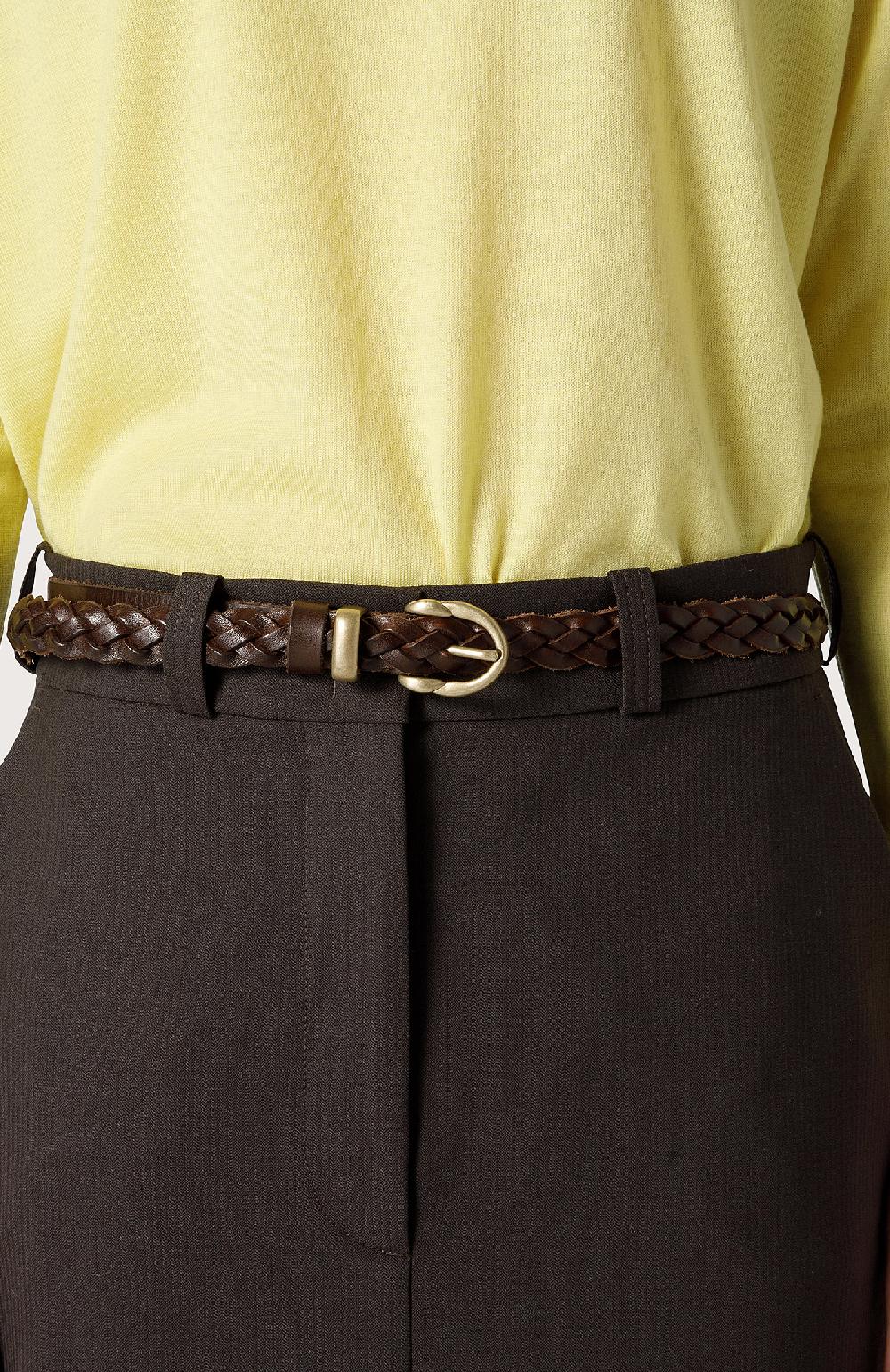 Seventy Cintura In Pelle Intrecciata - Col. Marrone