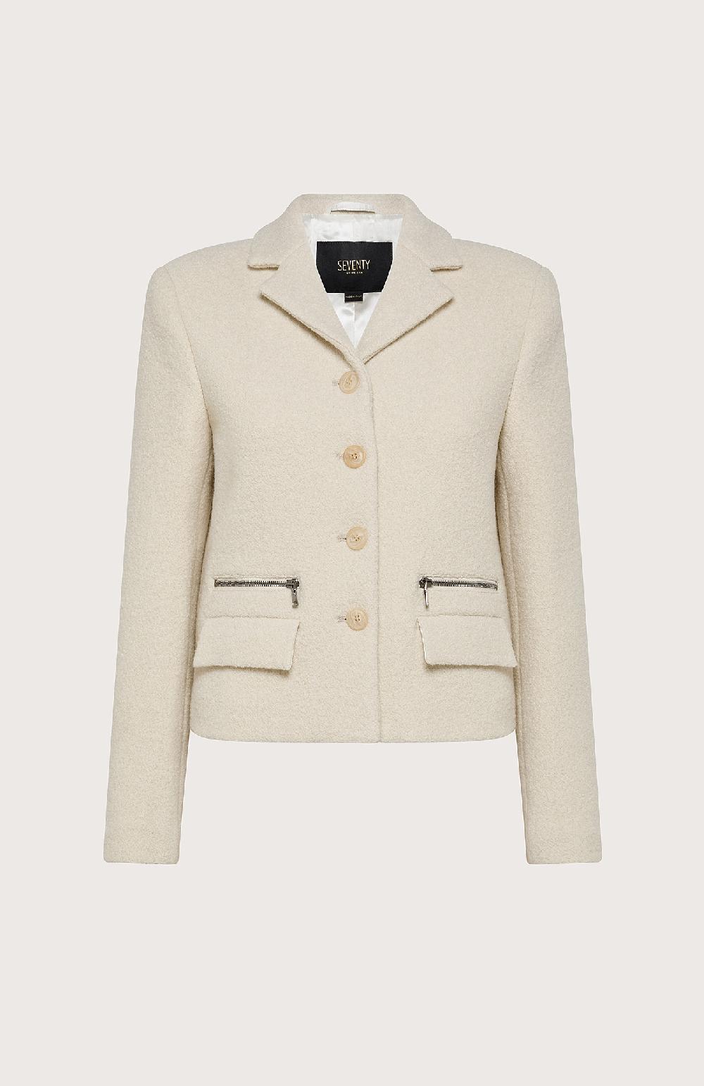 Seventy Giacca boxy - Col. Bianco