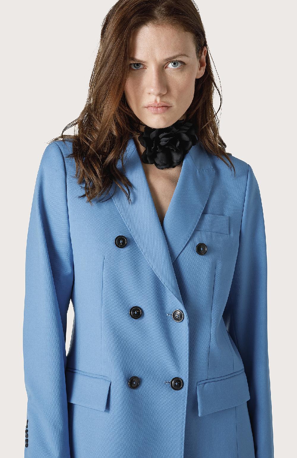 Seventy Giacca Doppiopetto Con Impunture - Col. Blu