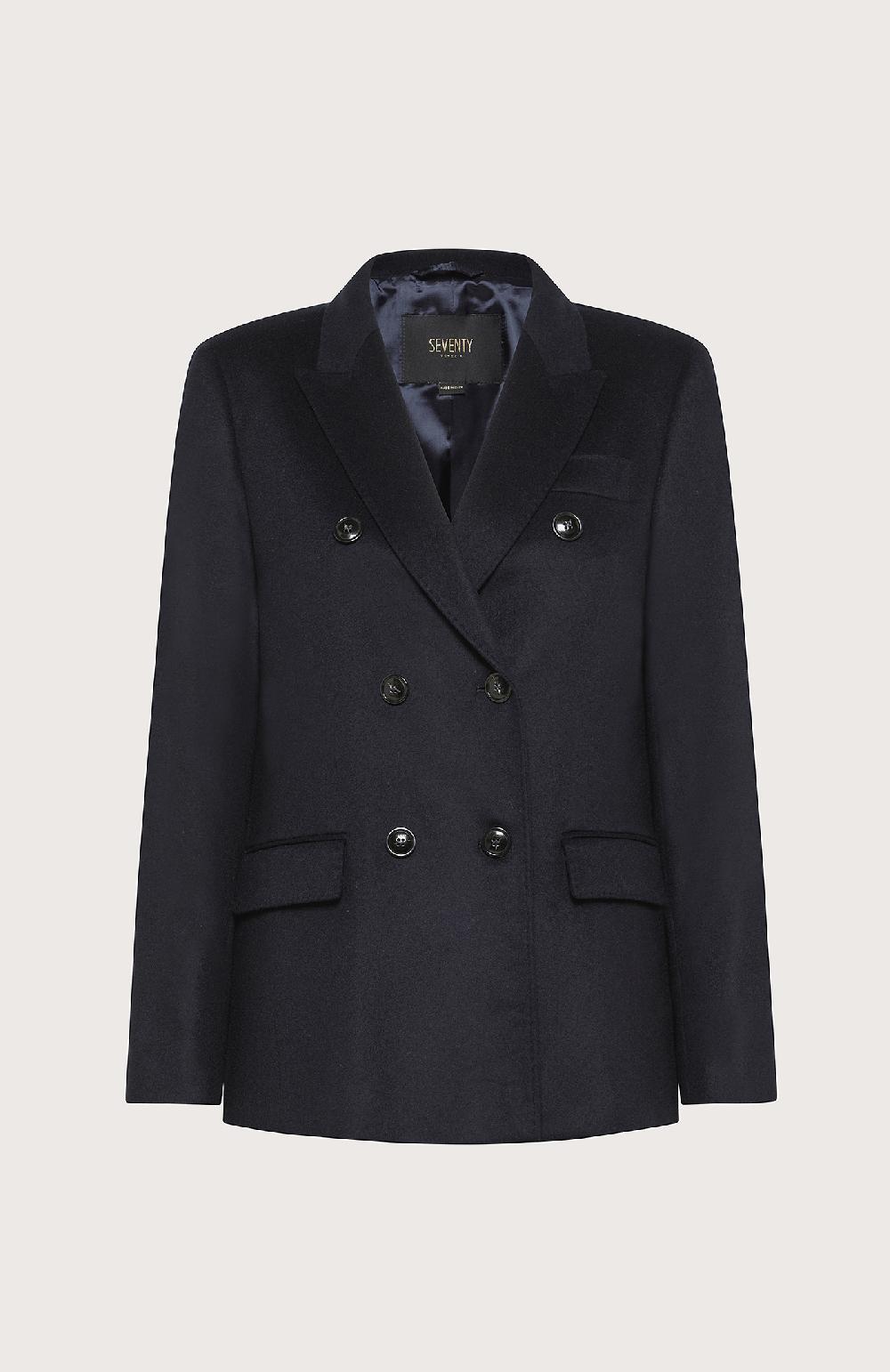 Seventy Giacca doppiopetto con impunture - Col. Blu