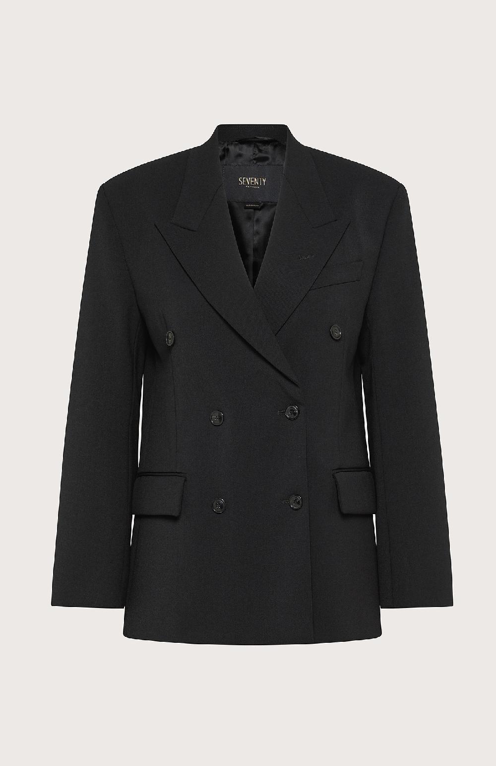 Seventy Giacca doppiopetto con spalline - Col. Nero