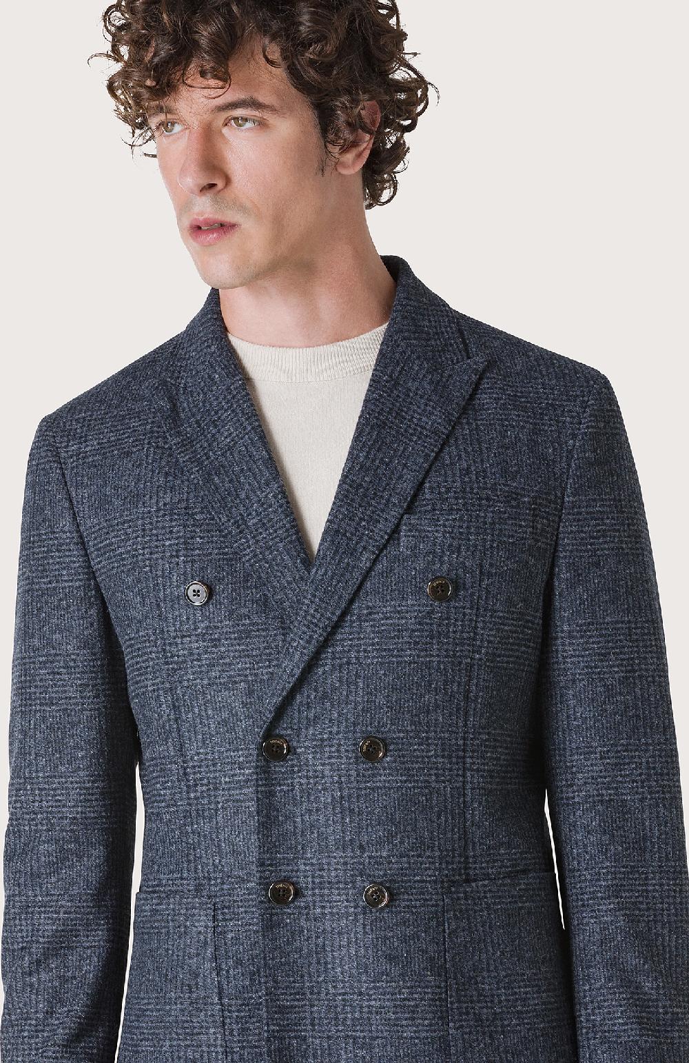Seventy Giacca Doppiopetto In Galles - Col. Blu