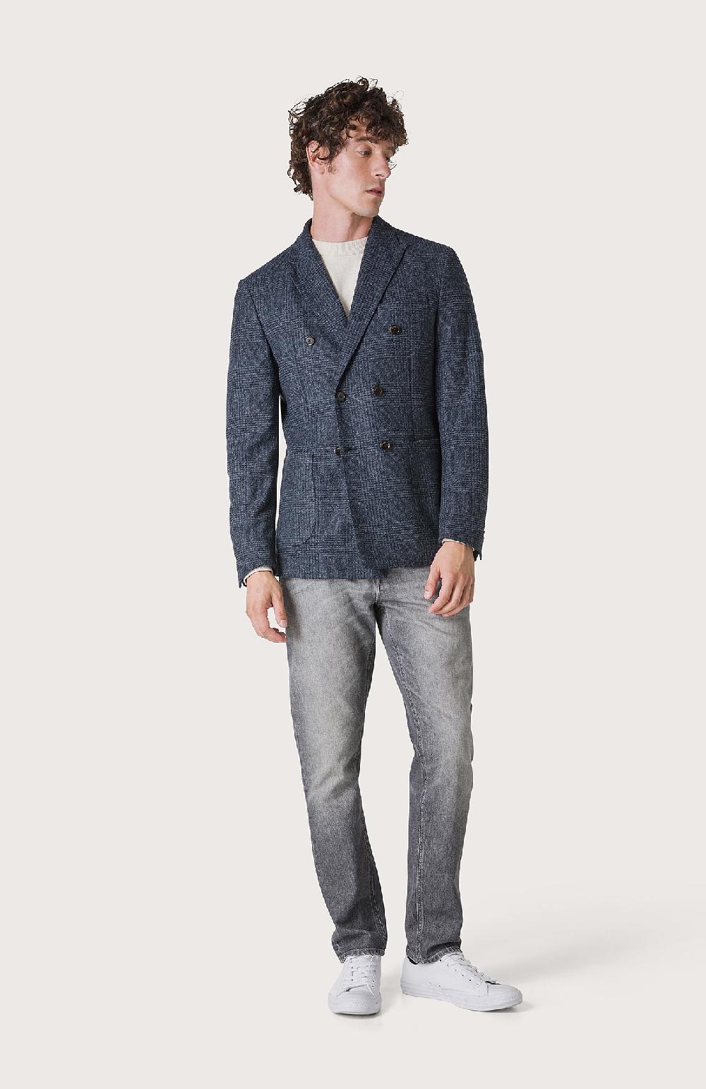 Seventy Giacca Doppiopetto In Galles - Col. Blu