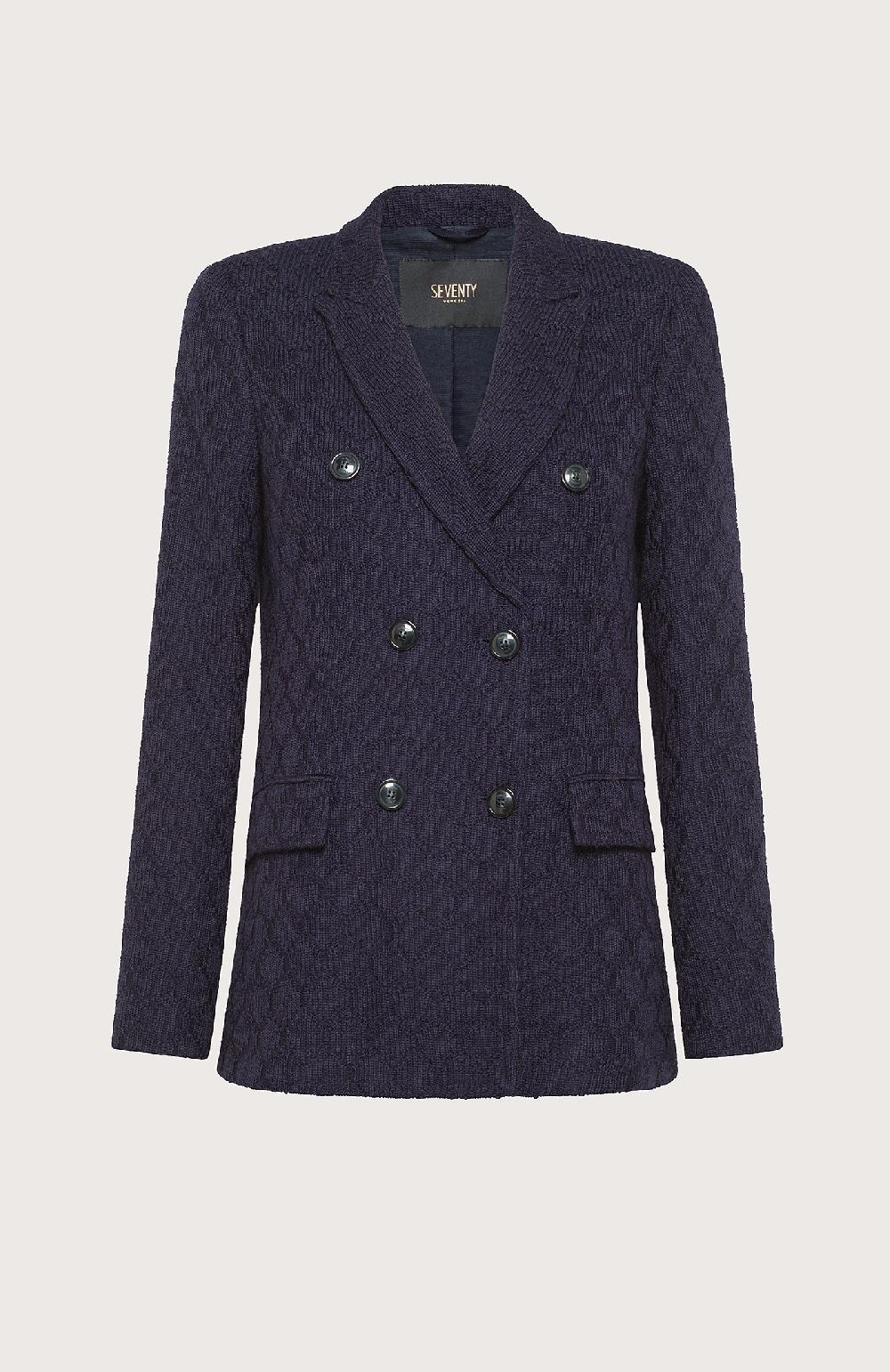 Seventy Giacca doppiopetto in maglia - Col. Blu