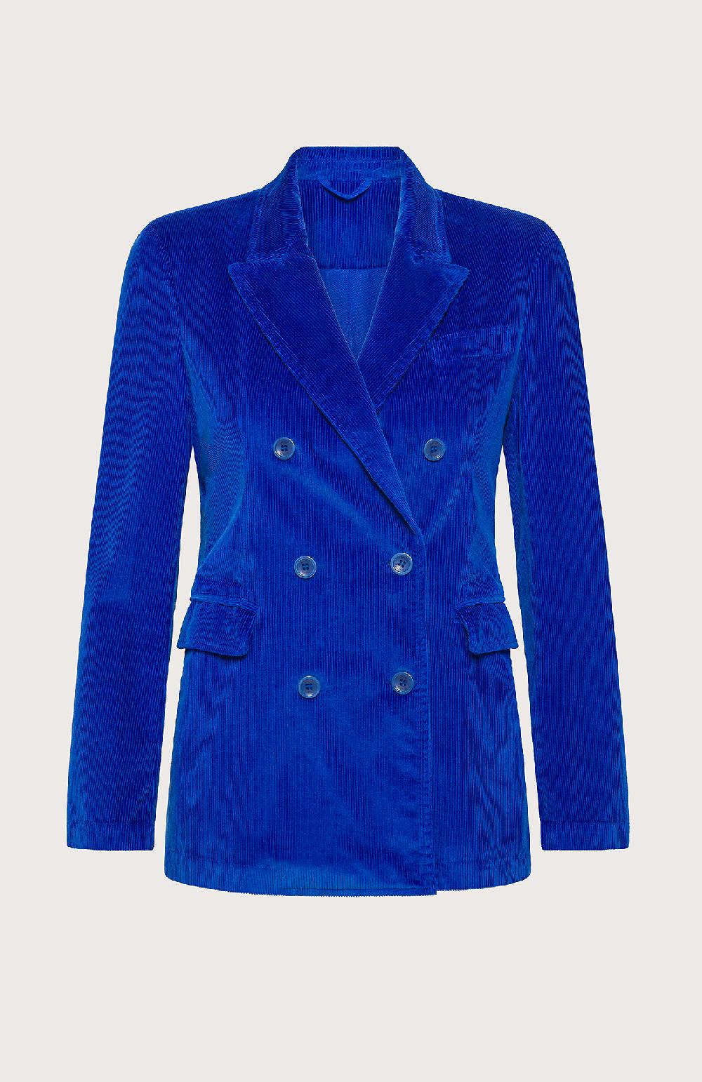 Seventy Giacca Doppiopetto In Velluto - Col. Blu