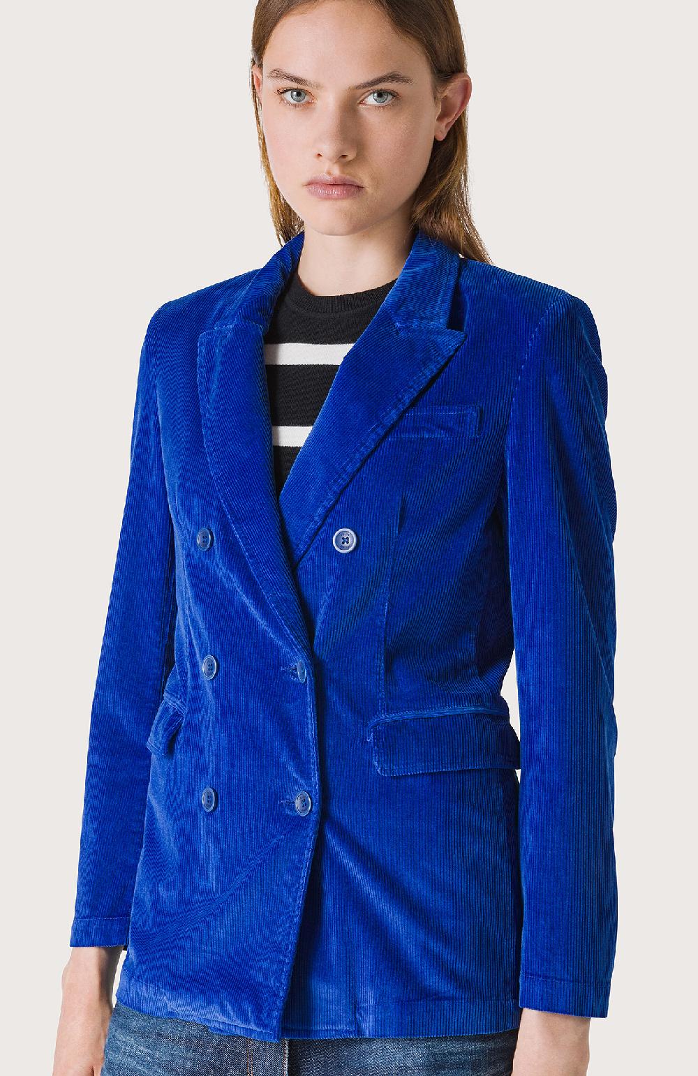 Seventy Giacca Doppiopetto In Velluto - Col. Blu