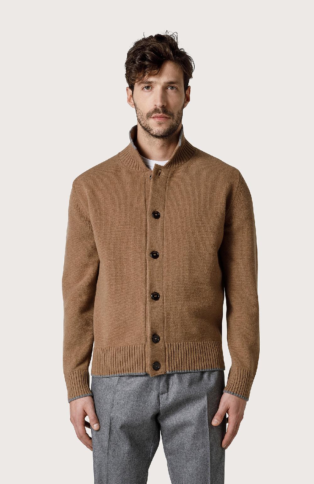 Seventy Giacca In Maglia Con Bottoni - Col. Marrone