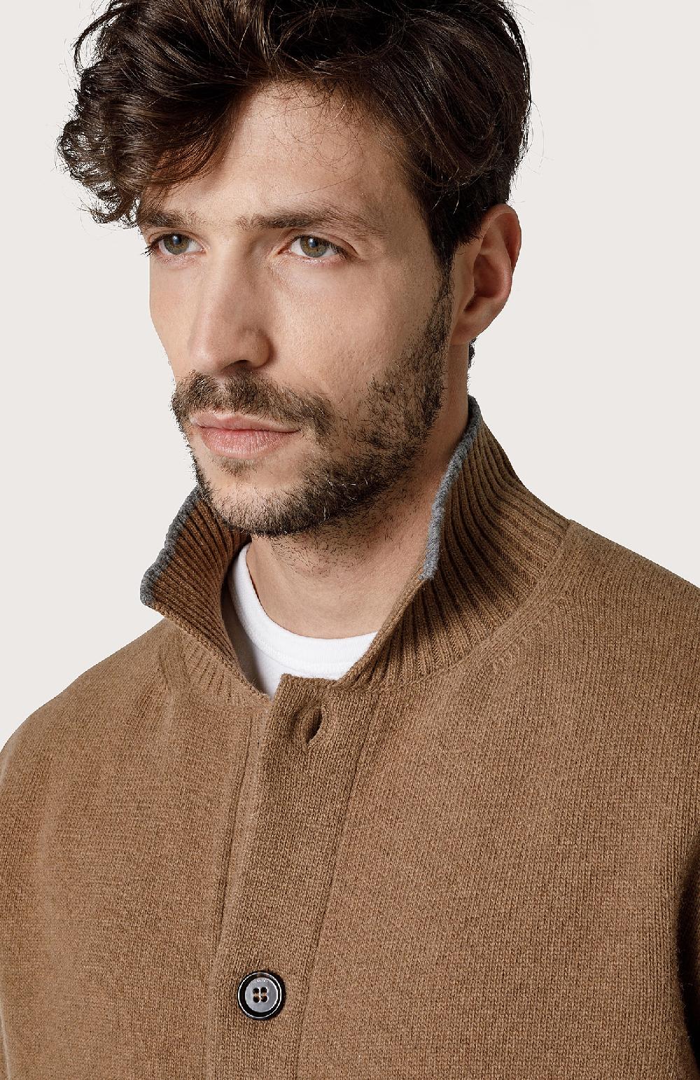 Seventy Giacca In Maglia Con Bottoni - Col. Marrone