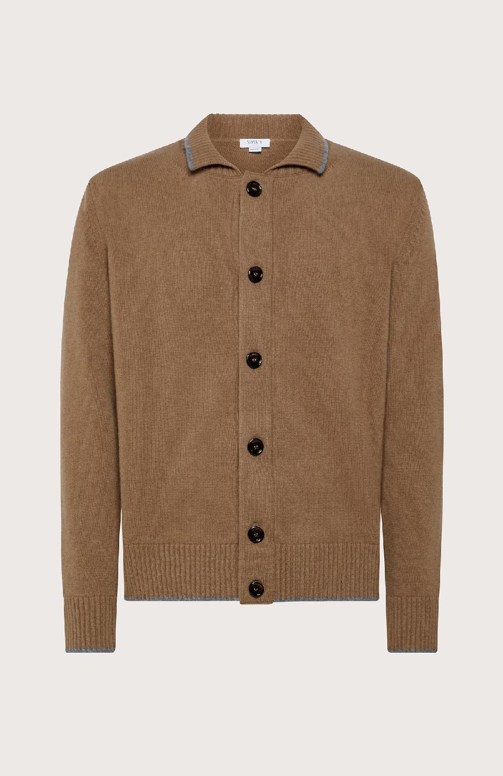 Seventy Giacca in maglia con bottoni - Col. Marrone