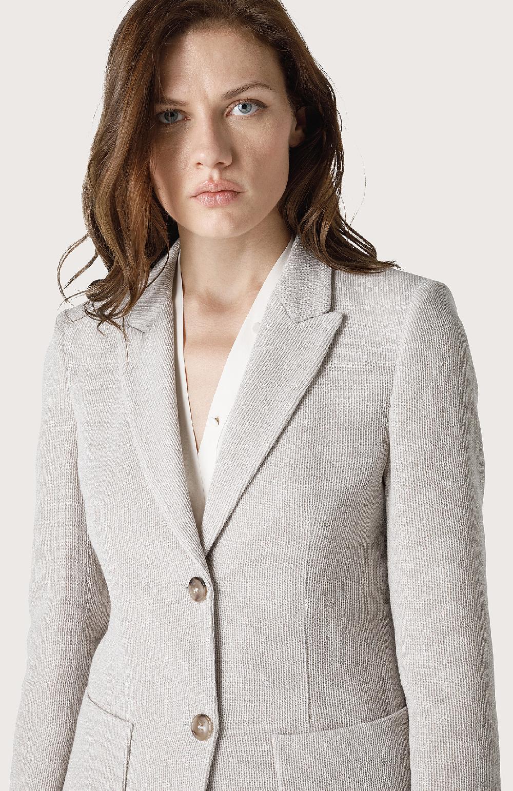 Seventy Giacca Monopetto In Filo Lurex - Col. Grigio