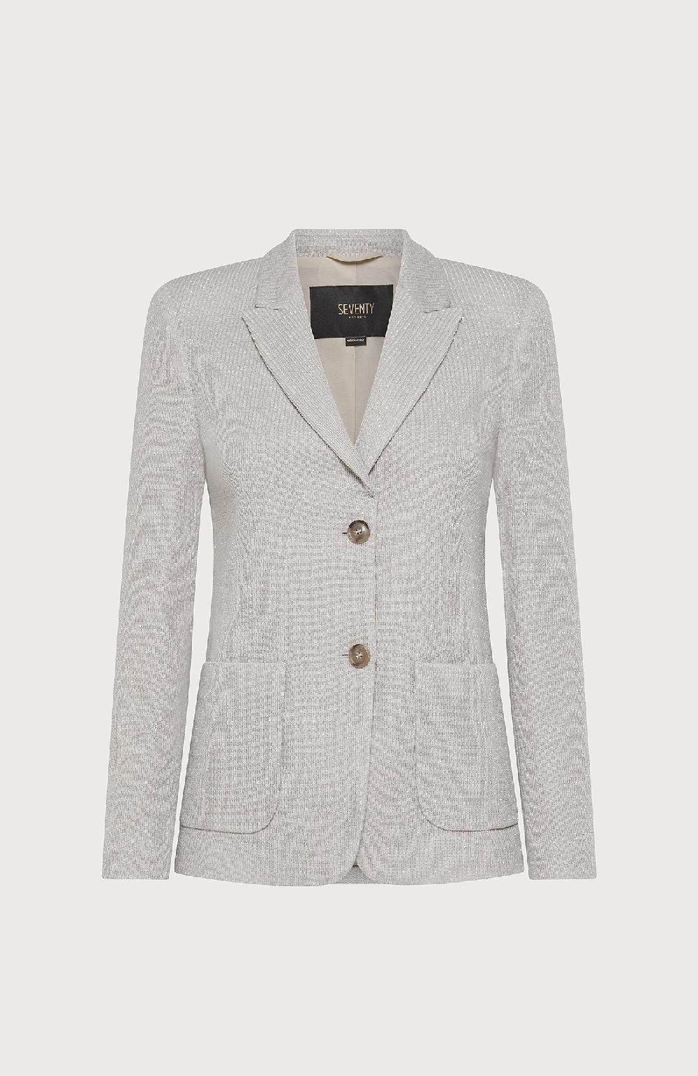 Seventy Giacca monopetto in filo lurex - Col. Grigio